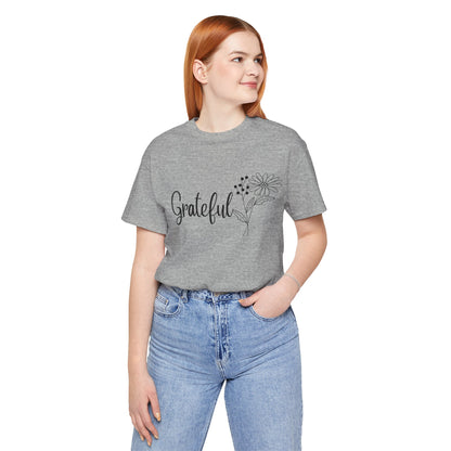 Grateful Inspirational Christian T-Shirt with Religious Graphics Ideal Religious Gift Ideas for Women