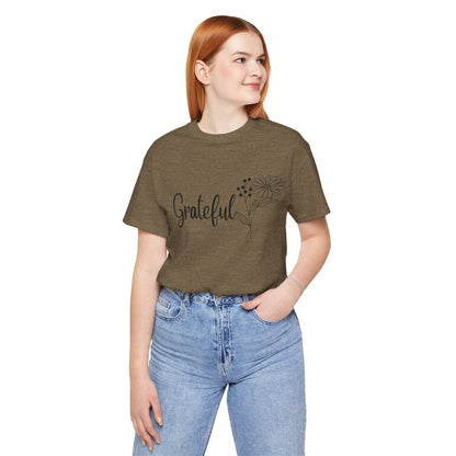 Grateful Inspirational Christian T-Shirt with Religious Graphics Ideal Religious Gift Ideas for Women