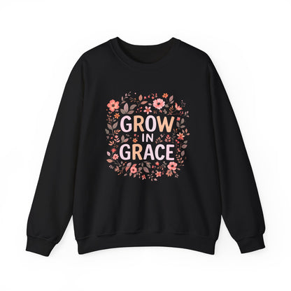 Grow in Grace Sweatshirt Cozy Christian Sweatshirt Inspirational Women Sweatshirt