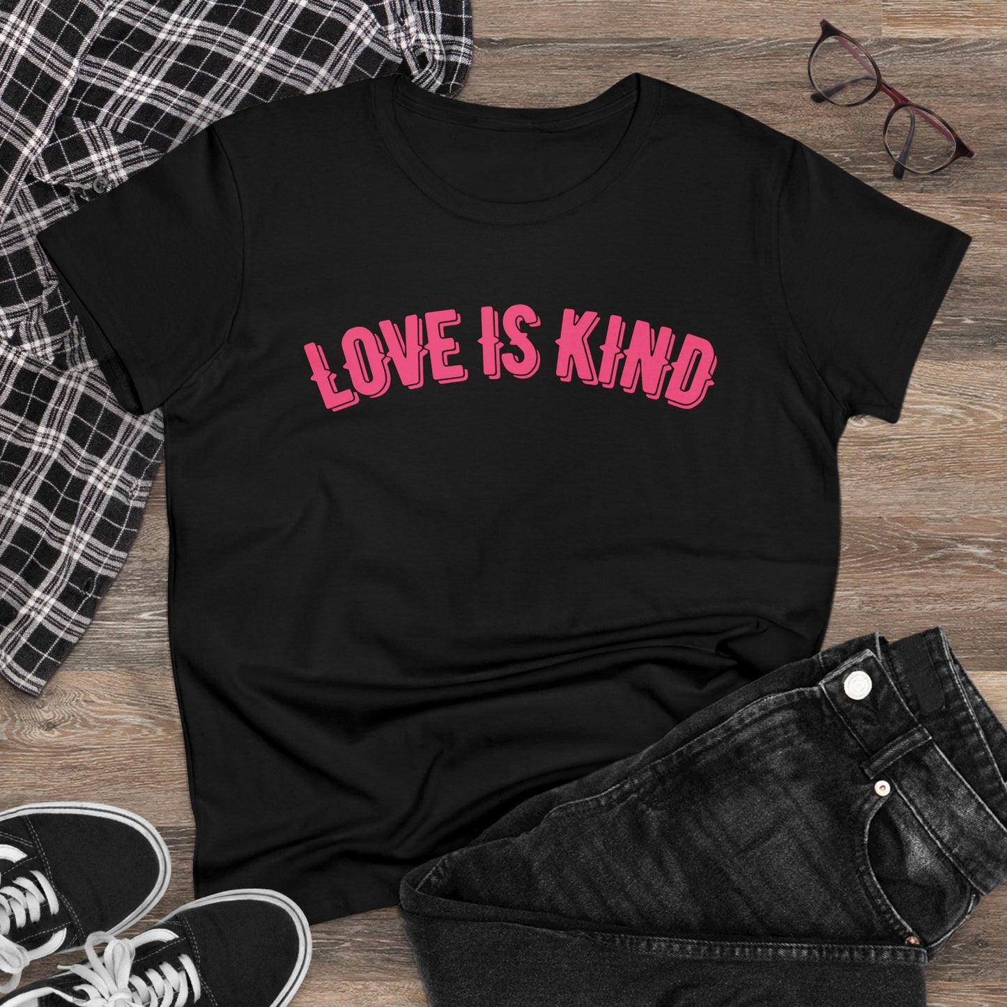 Love is Kind Christian tshirt - Women's Midweight Cotton Tshirt