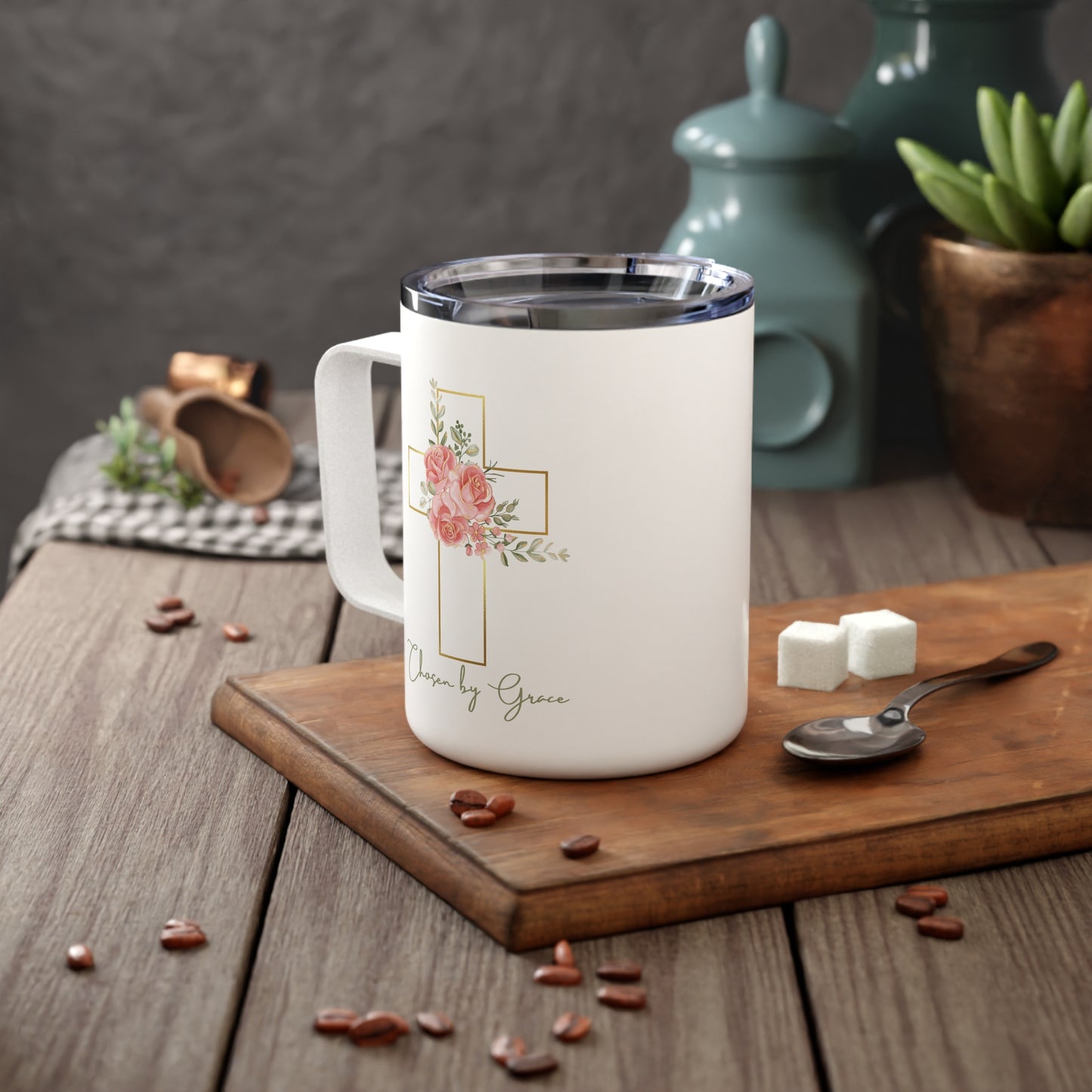 Chosen By Grace Insulated Christian Coffee Mug