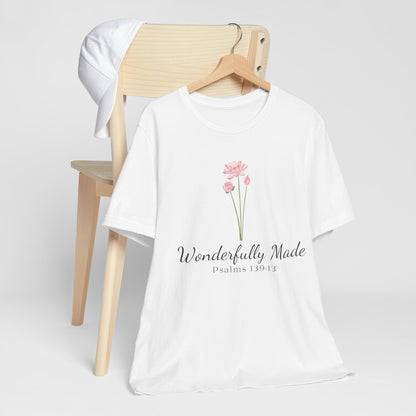 Wonderfully Made Spiritual Clothing for Daily Wear T-Shirt Ideal Christian Gift Ideas for Women