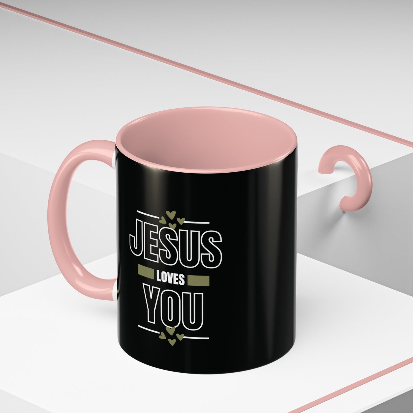 Jesus Loves You Mug with Bible Verse Christian coffee mugs for Mom Christian Coffee Mug with Inspirational Message Accent Coffee Mug in 11oz Coffee Mug in 15 oz for coffee lovers