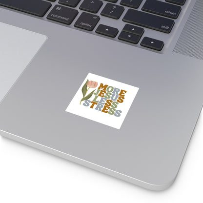 More Jesus Less Stress Sticker with Inspirational Message Christian Sticker