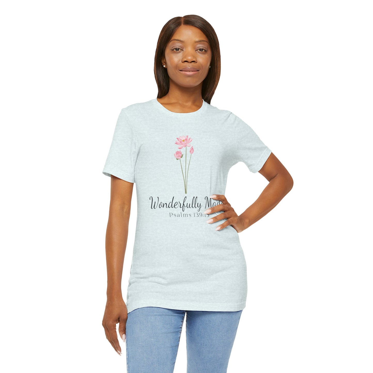 Wonderfully Made Spiritual Clothing for Daily Wear T-Shirt Ideal Christian Gift Ideas for Women