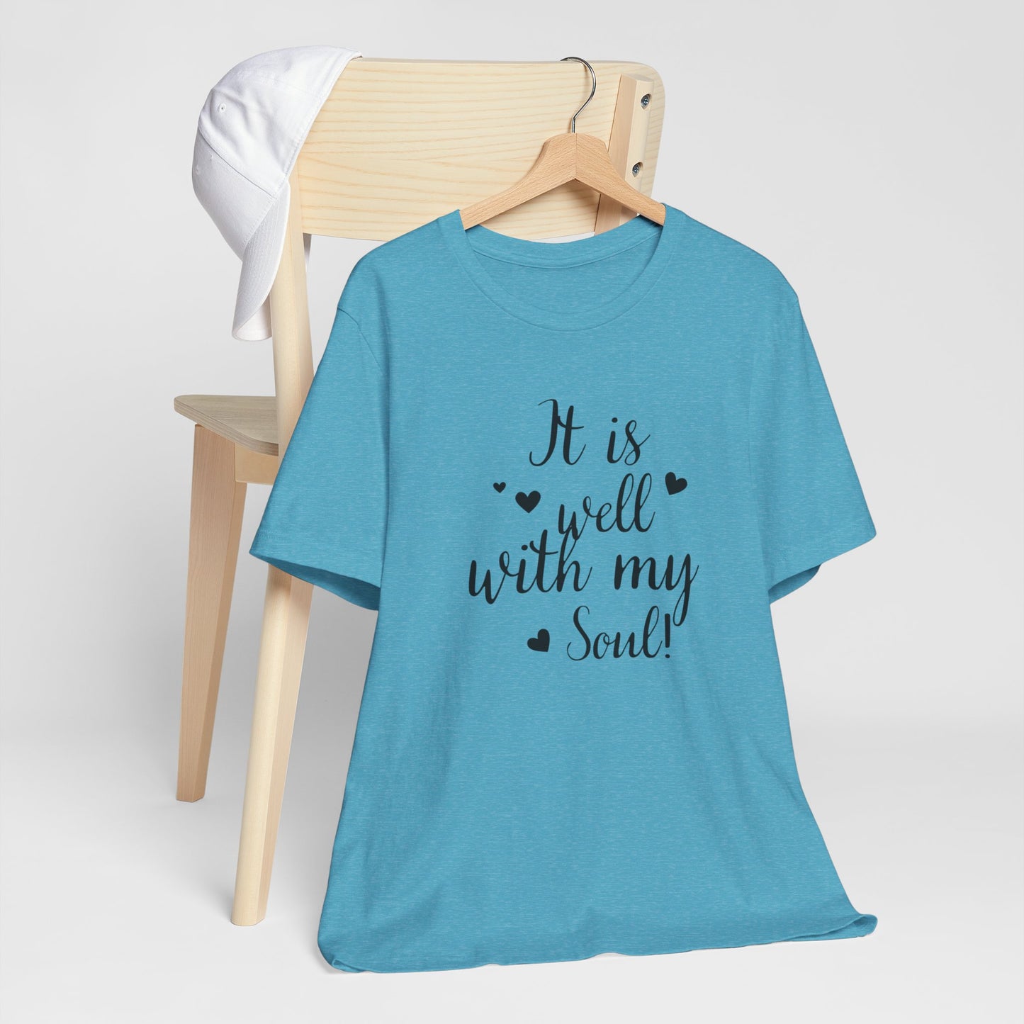 It is Well with My Soul Scripture Wear Christian T-Shirt with Bible Verse Ideal Christian Gift Ideas for Men and Women and for a Christian Lifestyle Fashion