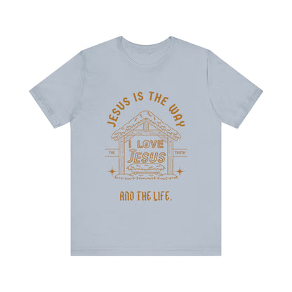 Jesus is the Way Inspirational Christian T-Shirt with Religious Graphics Ideal Religious Gift Ideas for men and Women.