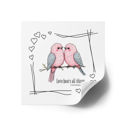 Christian Stickers, Love Bears All Things Sticker, Devotional Journal Sticker, Christian Vinyl Sticker, Christian Faith Sticker