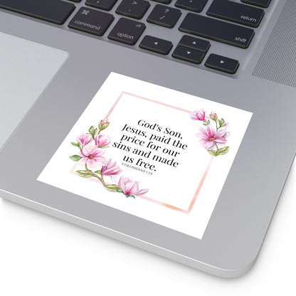 Christian Stickers, Jesus Paid The Price Sticker, Devotional Journal Sticker, Christian Vinyl Sticker