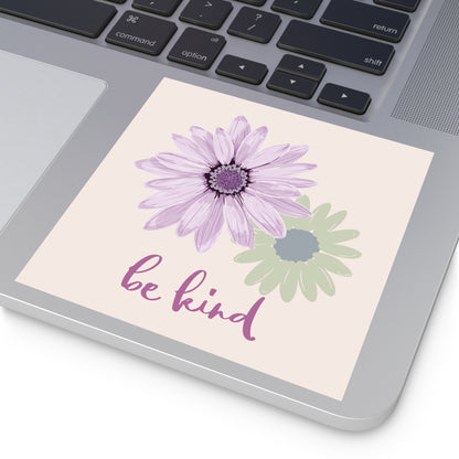 Cute Be Kind Sticker with Bible Verse Square Sticker Be Kind Christian Sticker with Flowers