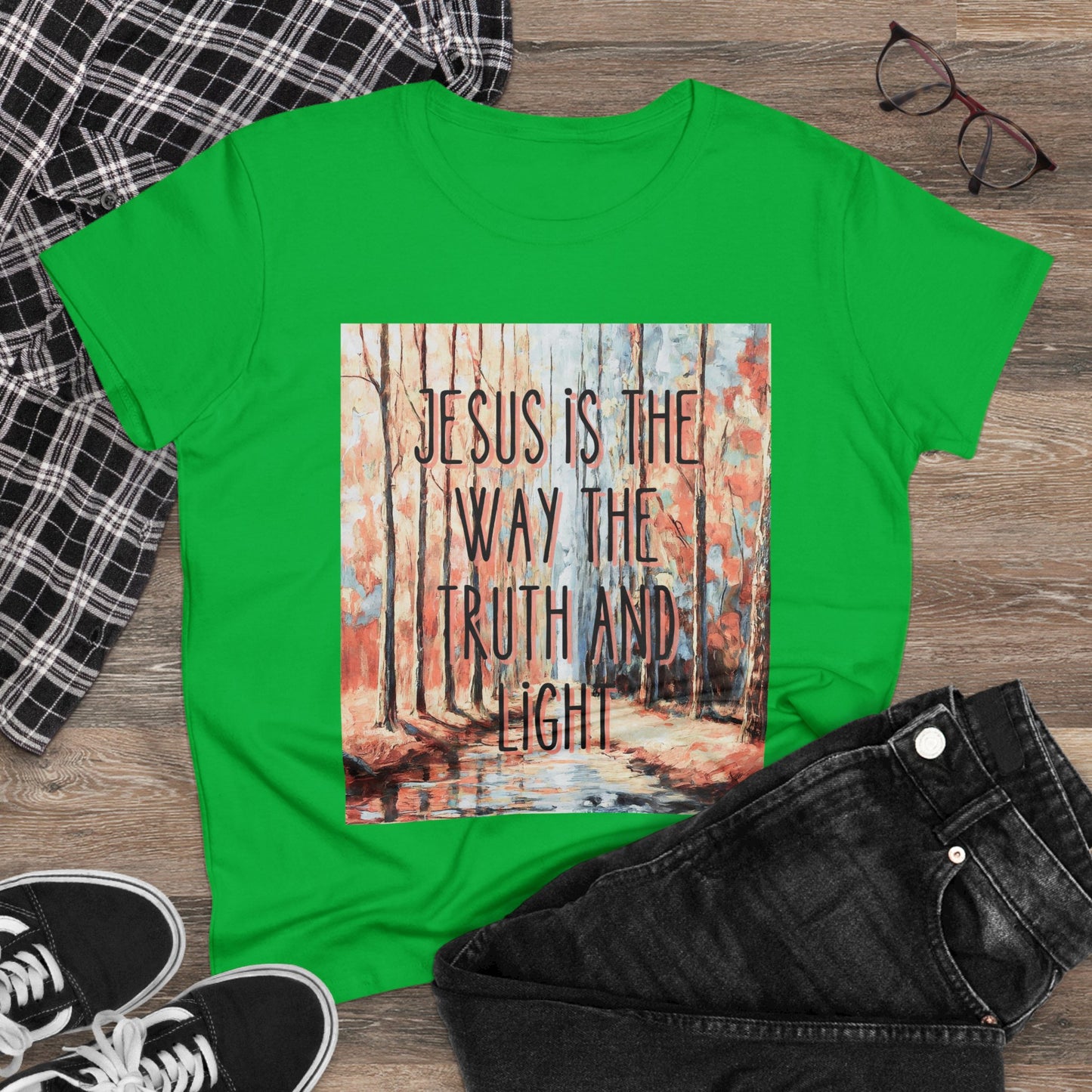 Christian Women's Tee, Jesus Is The Way Tshirt, Inspirational Quote T-shirt, Gift for Christian Moms, Jesus Shirt