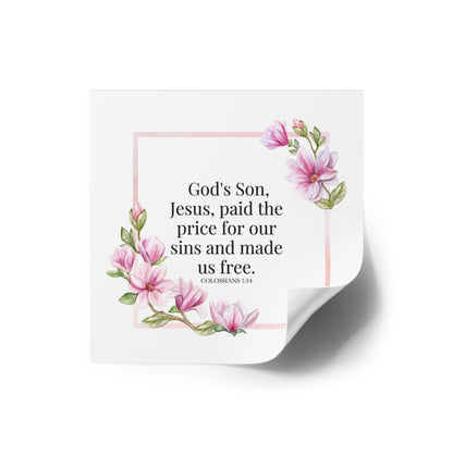 Christian Stickers, Jesus Paid The Price Sticker, Devotional Journal Sticker, Christian Vinyl Sticker