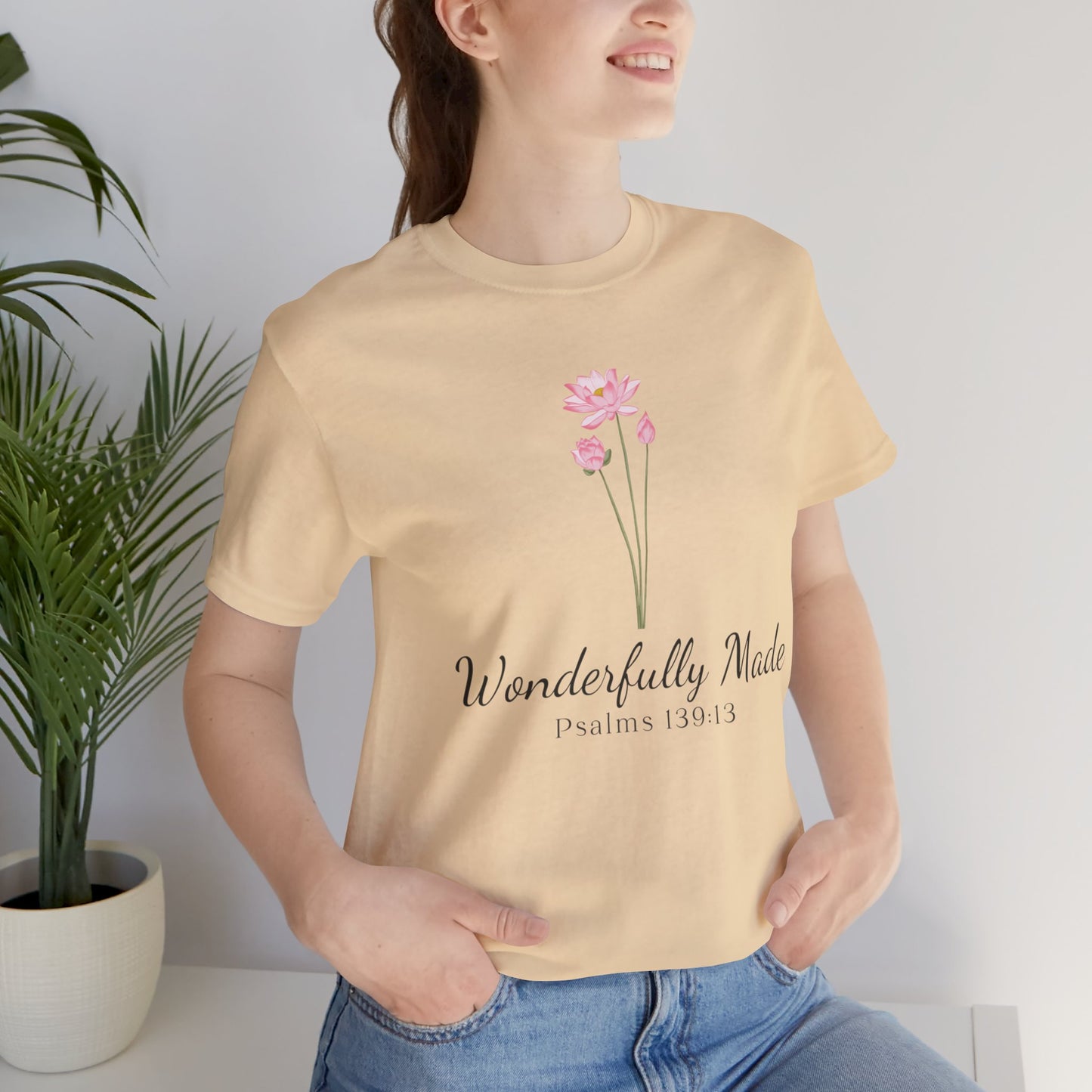 Wonderfully Made Spiritual Clothing for Daily Wear T-Shirt Ideal Christian Gift Ideas for Women