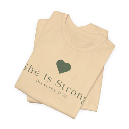 Christian Mom She is Strong Faith Inspired Christian T-Shirt Ideal Religious Gift Ideas for Women