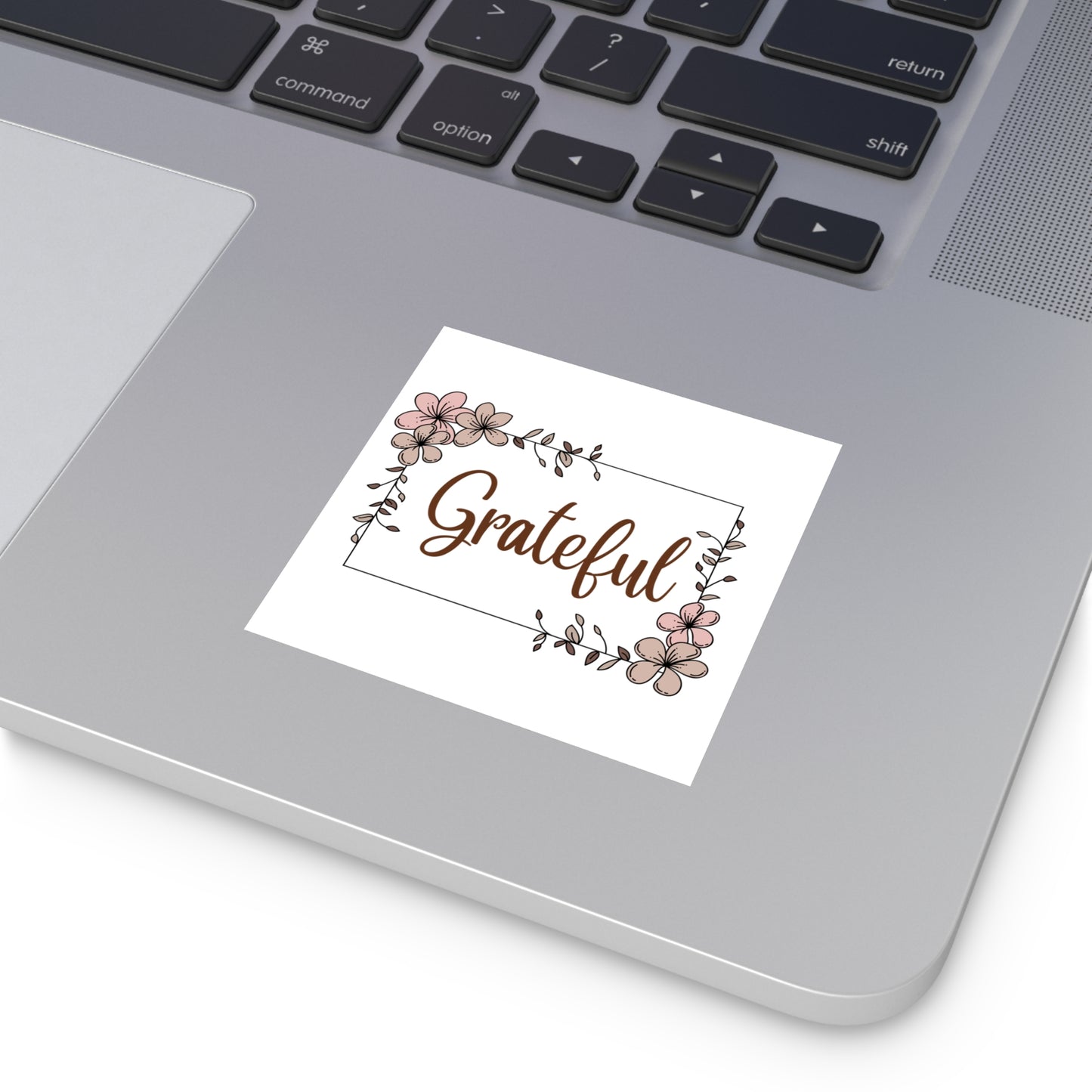 Grateful Square Sticker Christian Waterproof Sticker