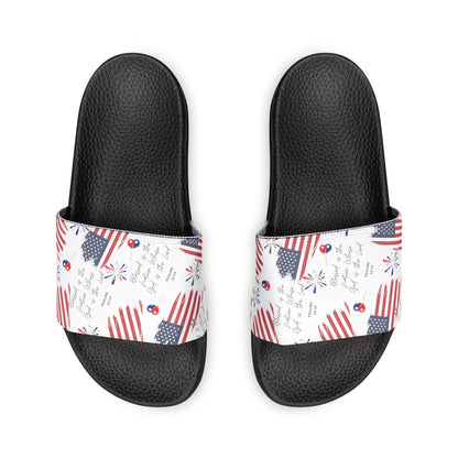 American Flag Sandle Christian Women's Removable Strap Sandals for Christian Mom Slip Sandle Gifts for Christian Mommy Flip Flop with US Flag Graphics