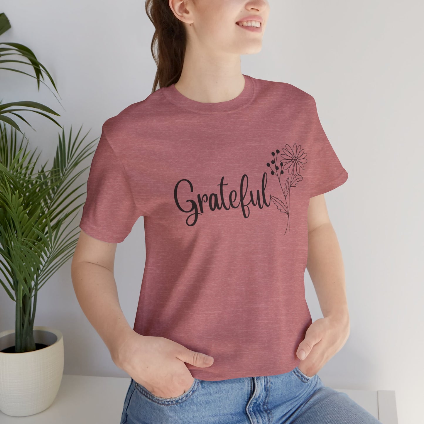 Grateful Inspirational Christian T-Shirt with Religious Graphics Ideal Religious Gift Ideas for Women