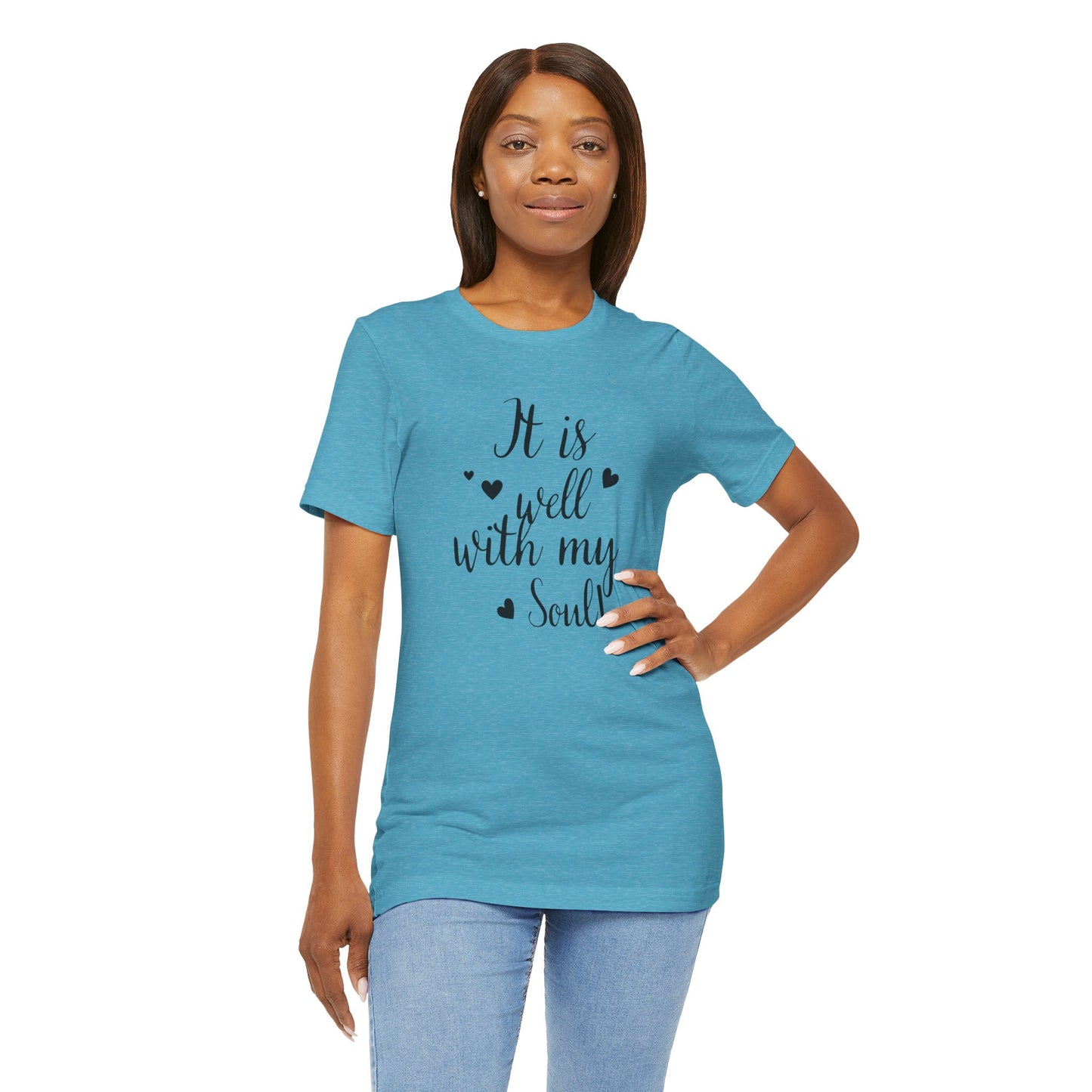 It is Well with My Soul Scripture Wear Christian T-Shirt with Bible Verse Ideal Christian Gift Ideas for Men and Women and for a Christian Lifestyle Fashion