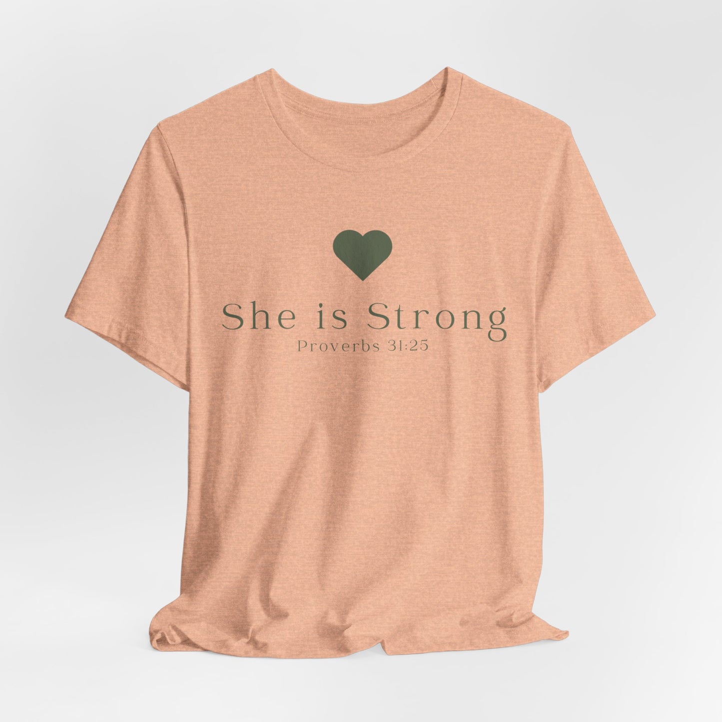 Christian Mom She is Strong Faith Inspired Christian T-Shirt Ideal Religious Gift Ideas for Women