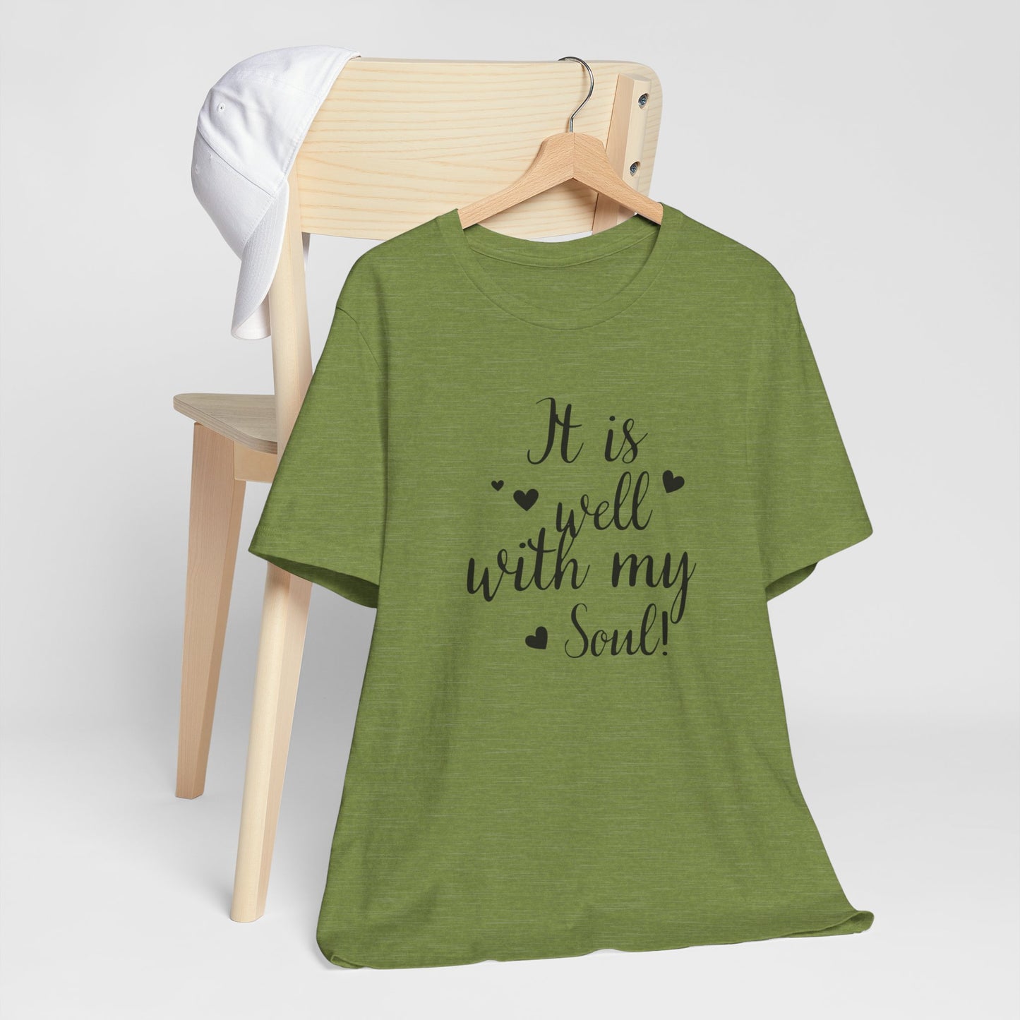 It is Well with My Soul Scripture Wear Christian T-Shirt with Bible Verse Ideal Christian Gift Ideas for Men and Women and for a Christian Lifestyle Fashion