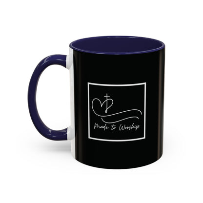 Made to Worship Mug with Bible Verse Christian coffee mugs for Mom Christian Coffee Mug with Inspirational Message Accent Coffee Mug in 11oz Coffee Mug in 15 oz for coffee lovers