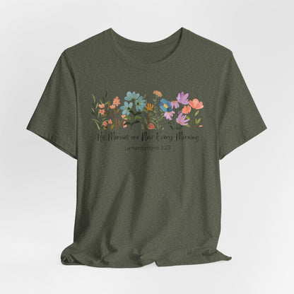 His Mercies are New Every Morning Christian Tshirt| Christian Tshirt