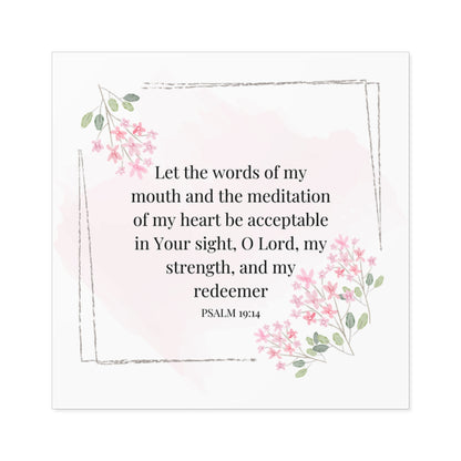 Christian Stickers, Psalms 19:14 Notebook Stickers