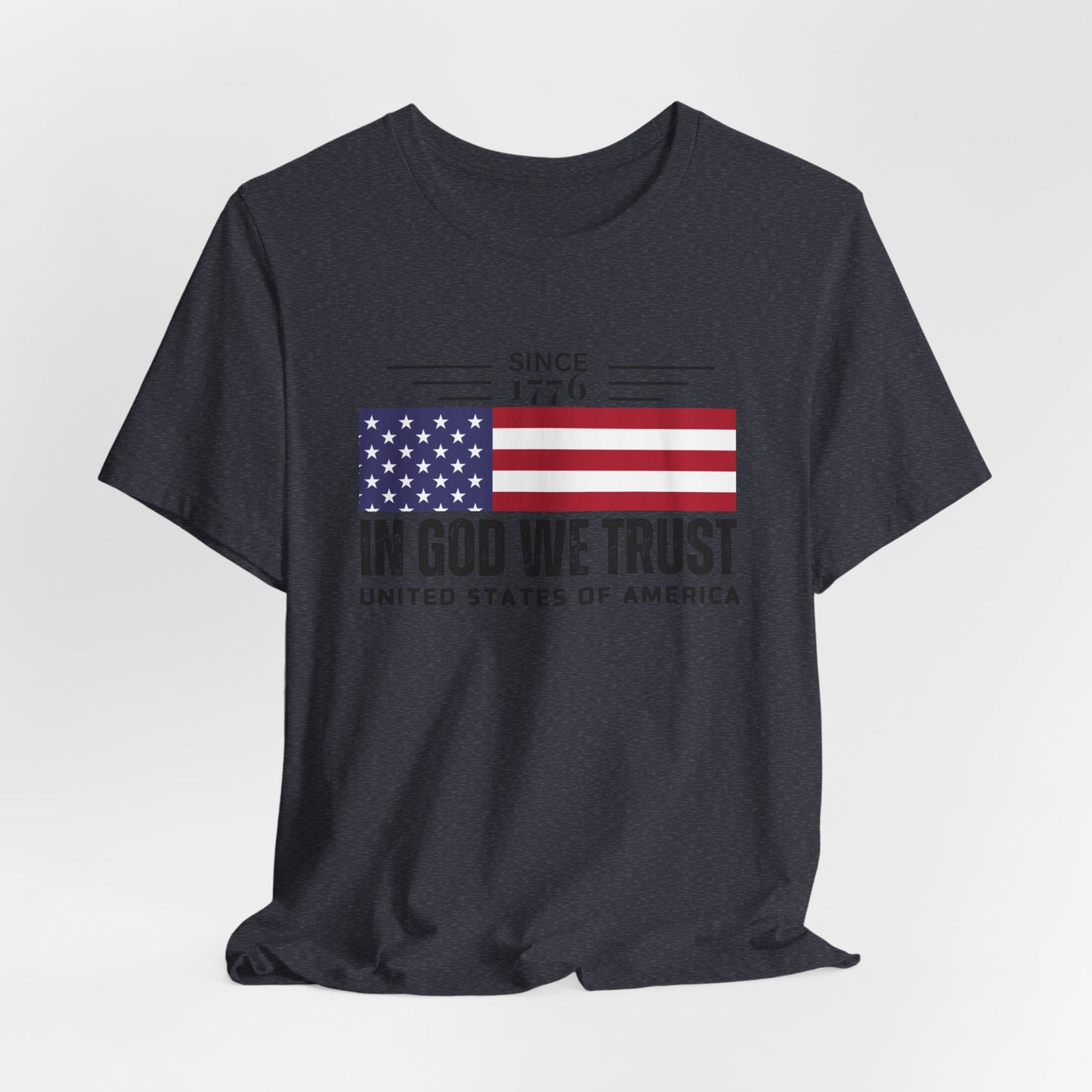 USA Flag Shirt, In God We Trust Christian Tshirt