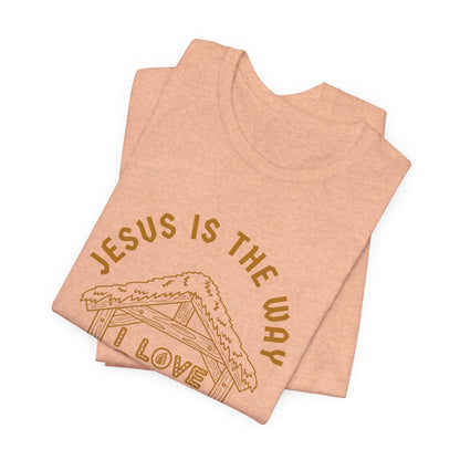 Jesus is the Way Inspirational Christian T-Shirt with Religious Graphics Ideal Religious Gift Ideas for men and Women.