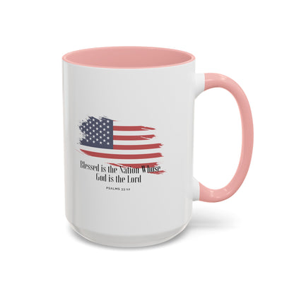 American flag Mug with Bible Verse Christian coffee mugs for Mom Christian Coffee Mug with Bless America Inspirational Message Coffee Mug in 11oz Coffee Mug in 15 oz for coffee lovers