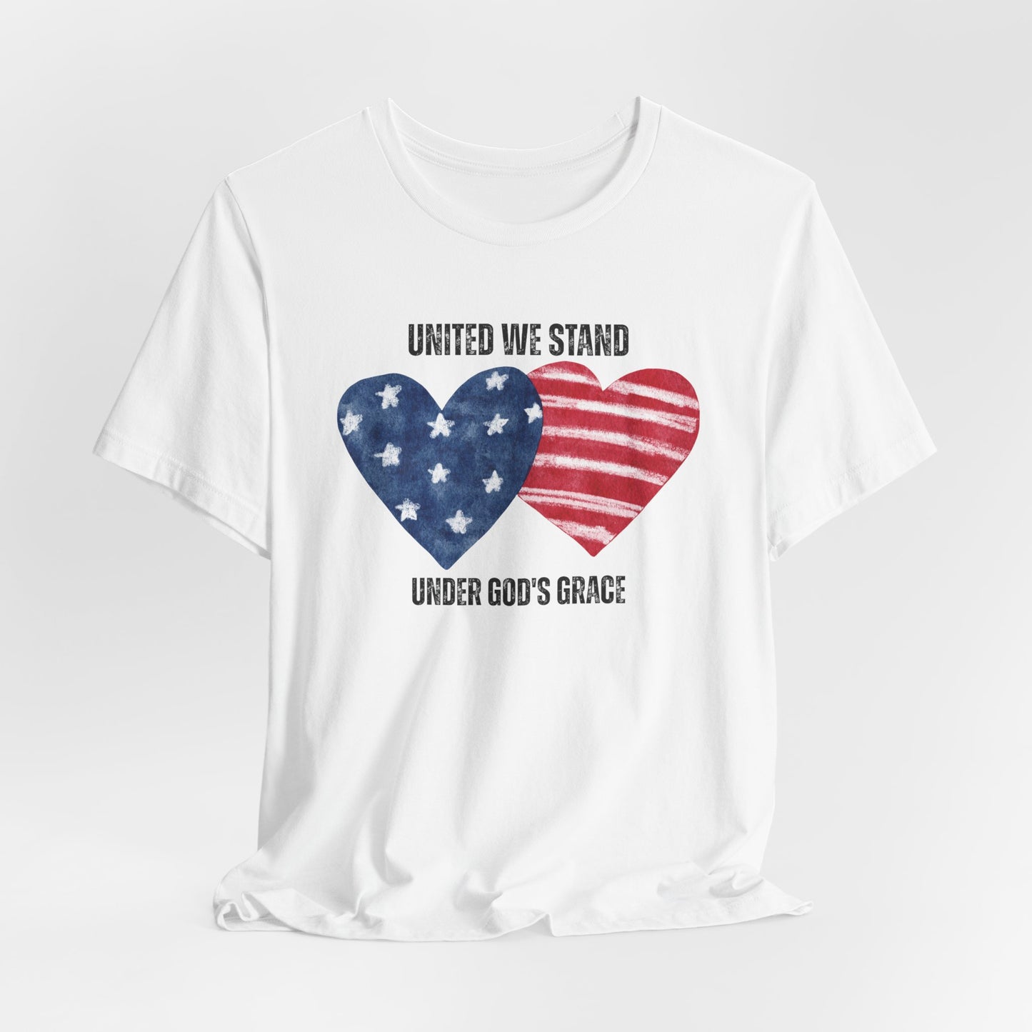 United We Stand Under God's Grace USA Christian Tshirt