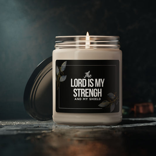 The Lord Is My Strength Christian Candle