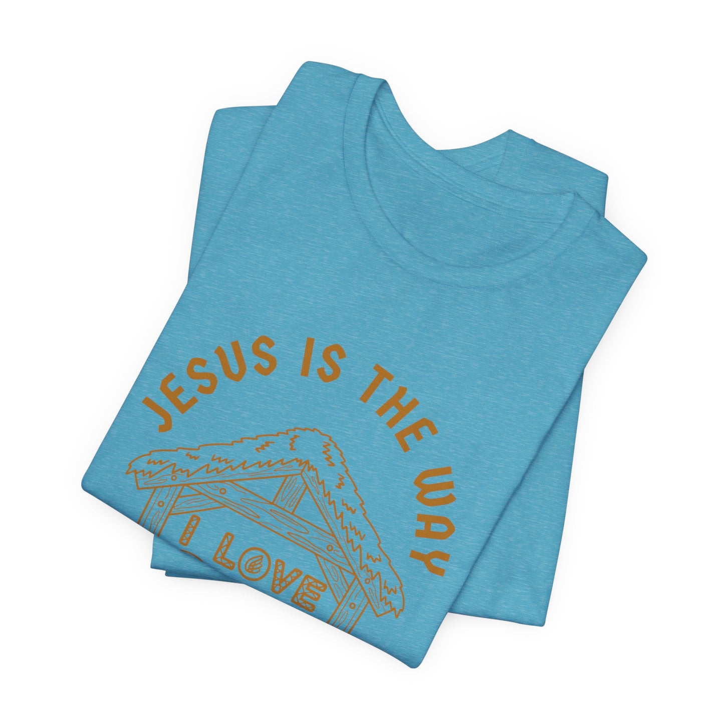 Jesus is the Way Inspirational Christian T-Shirt with Religious Graphics Ideal Religious Gift Ideas for men and Women.