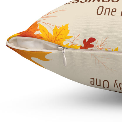 Count Your Blessings Thanksgiving Christian Pillow