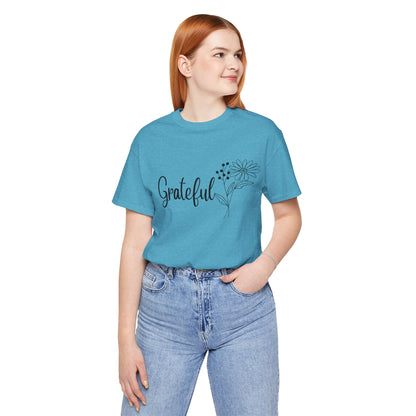 Grateful Inspirational Christian T-Shirt with Religious Graphics Ideal Religious Gift Ideas for Women