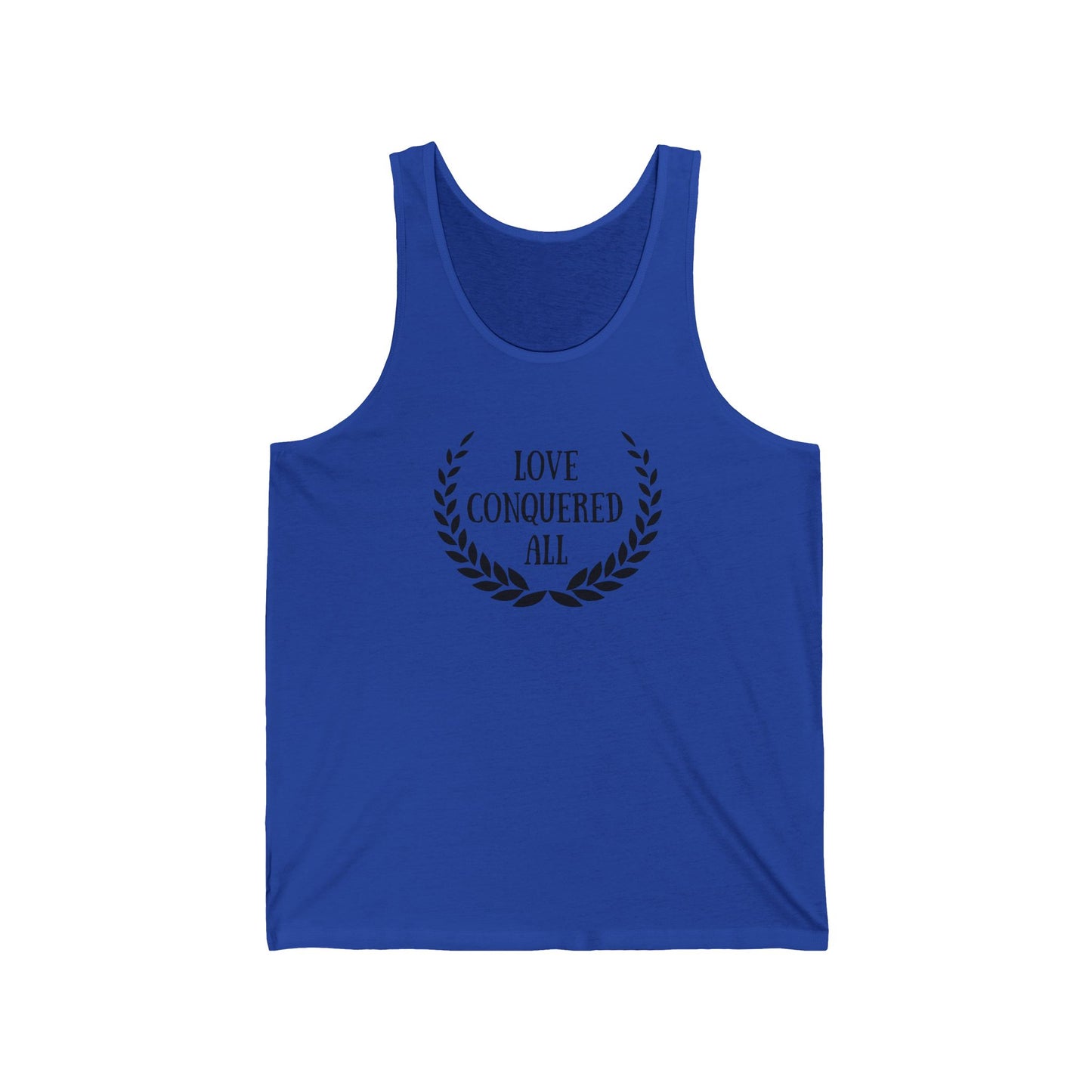 Love Conquered All Unisex Jersey Tank - Inspirational Summer Apparel