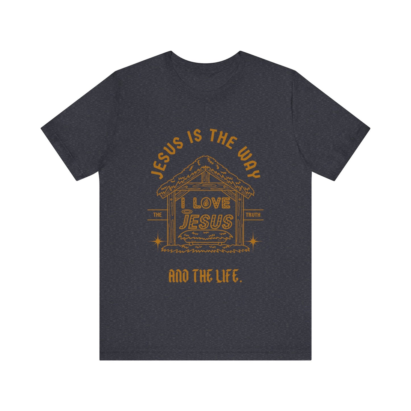 Jesus is the Way Inspirational Christian T-Shirt with Religious Graphics Ideal Religious Gift Ideas for men and Women.