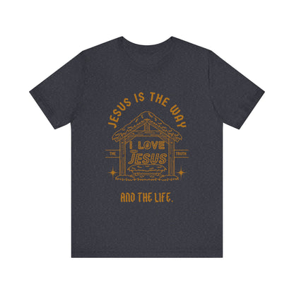 Jesus is the Way Inspirational Christian T-Shirt with Religious Graphics Ideal Religious Gift Ideas for men and Women.