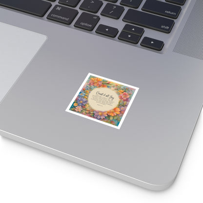 Count It Joy Square Sticker with Bible Verse Christian Sticker