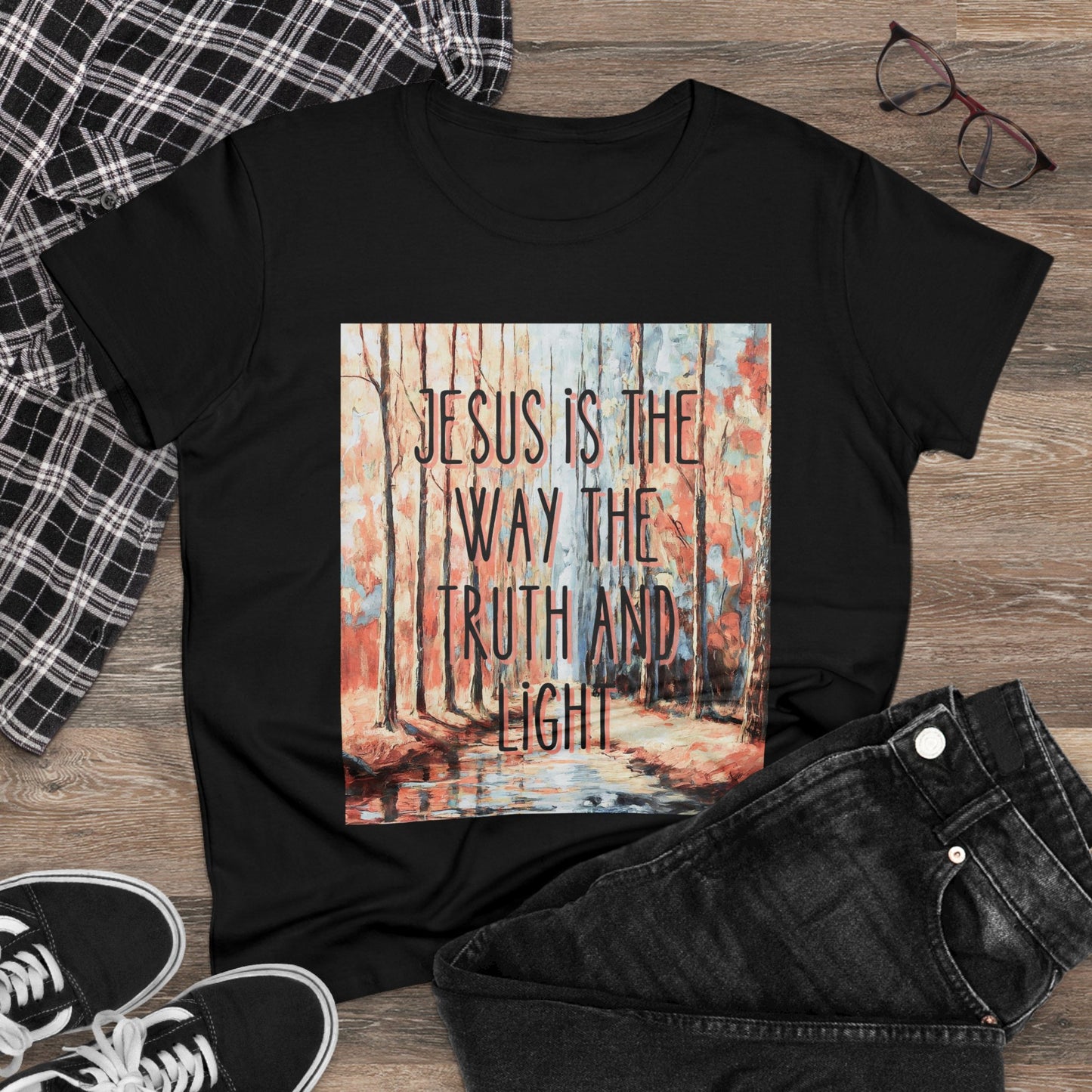 Christian Women's Tee, Jesus Is The Way Tshirt, Inspirational Quote T-shirt, Gift for Christian Moms, Jesus Shirt