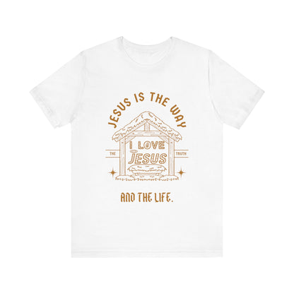 Jesus is the Way Inspirational Christian T-Shirt with Religious Graphics Ideal Religious Gift Ideas for men and Women.