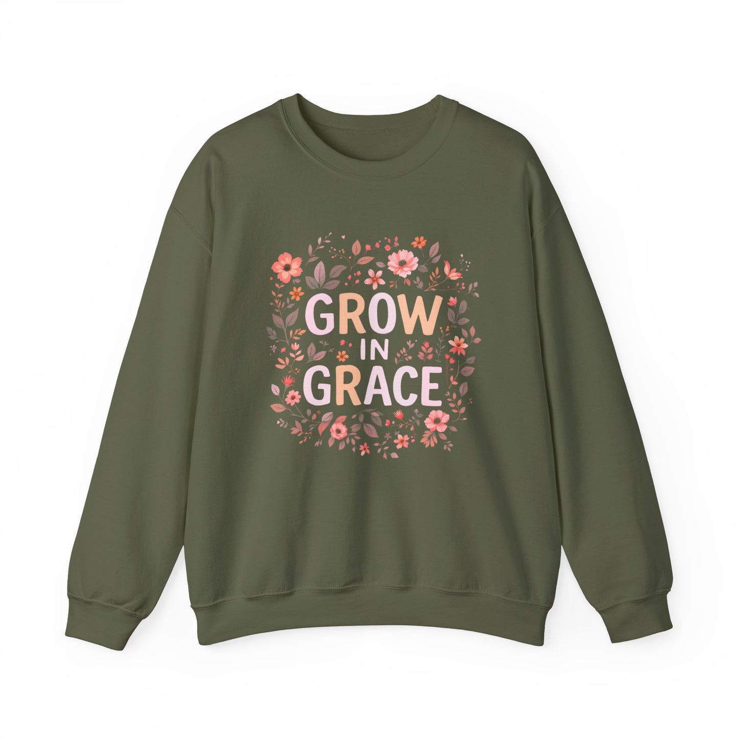 Grow in Grace Sweatshirt Cozy Christian Sweatshirt Inspirational Women Sweatshirt