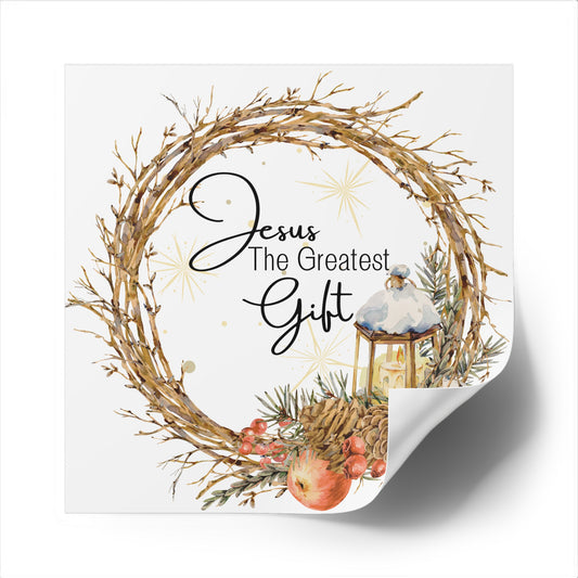 Christian Christmas sticker, Jesus the Greatest Gift Stickers Christmas Gift, Christian Vinyl Sticker