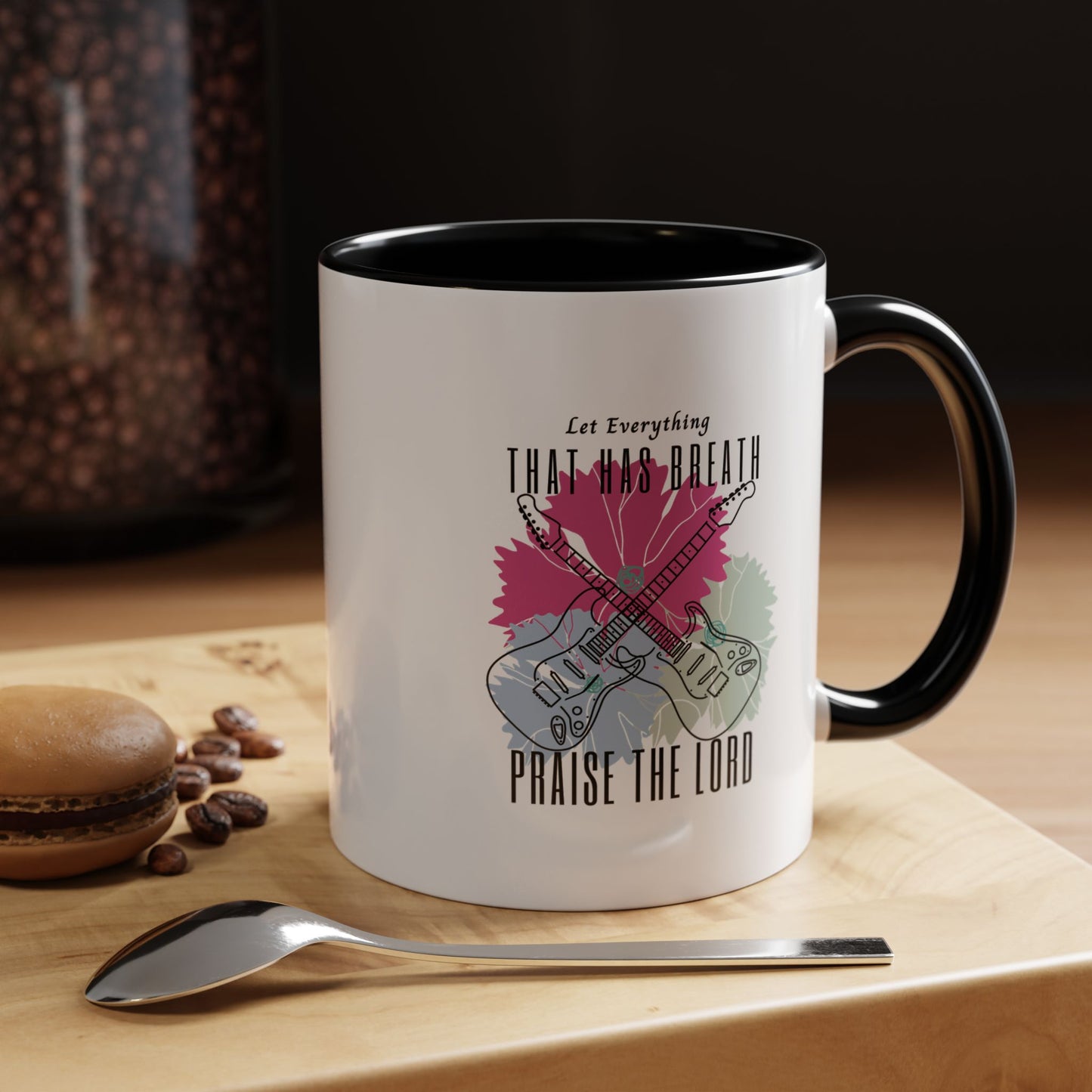 Basking In His Grace Christian coffee mug