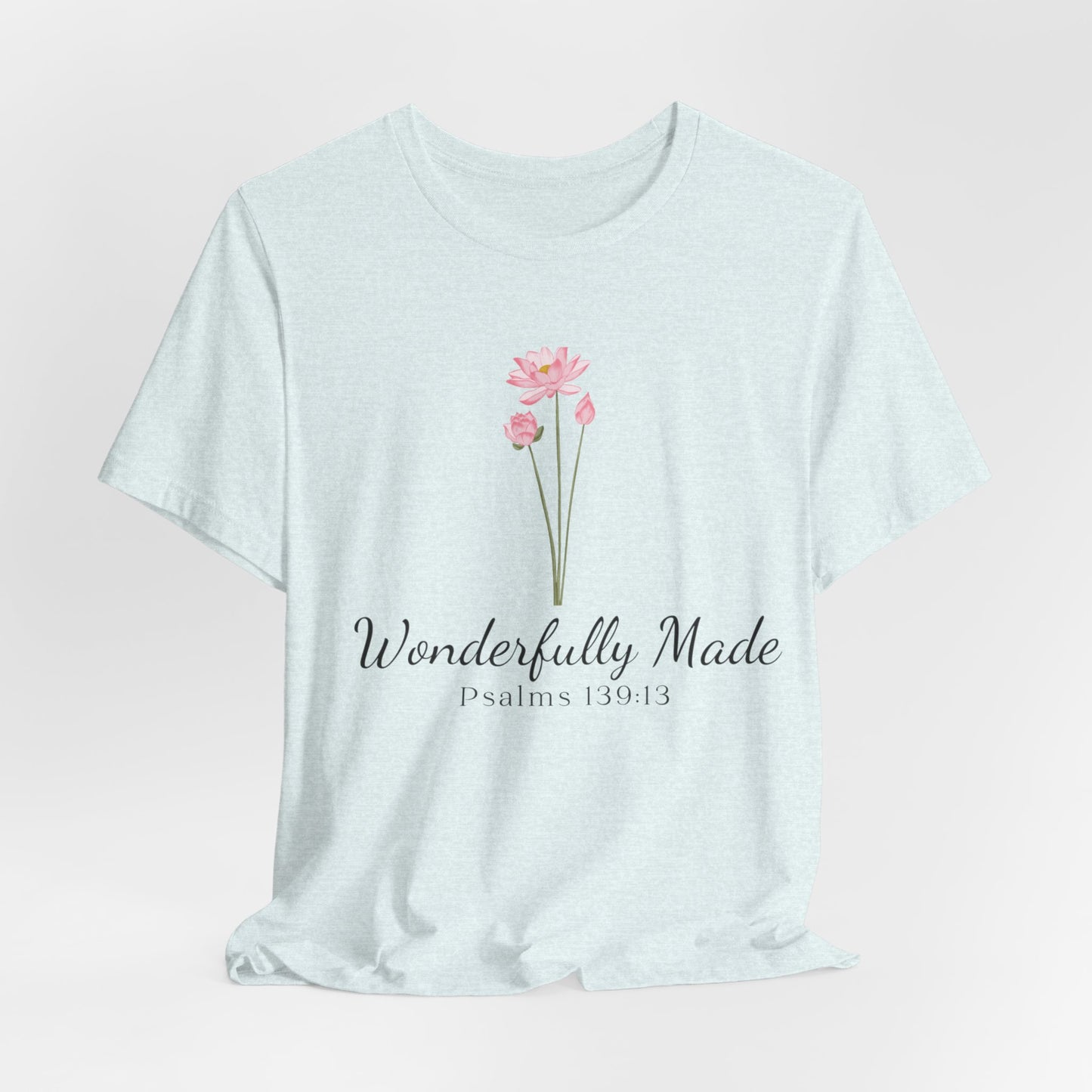 Wonderfully Made Spiritual Clothing for Daily Wear T-Shirt Ideal Christian Gift Ideas for Women