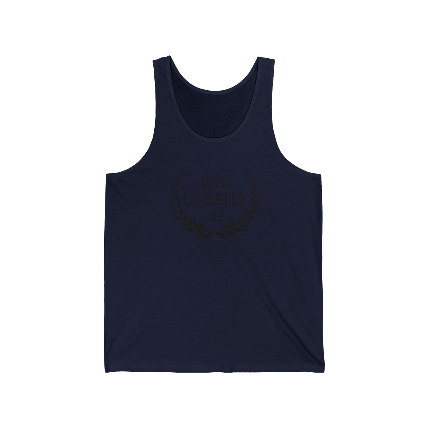 Love Conquered All Unisex Jersey Tank - Inspirational Summer Apparel