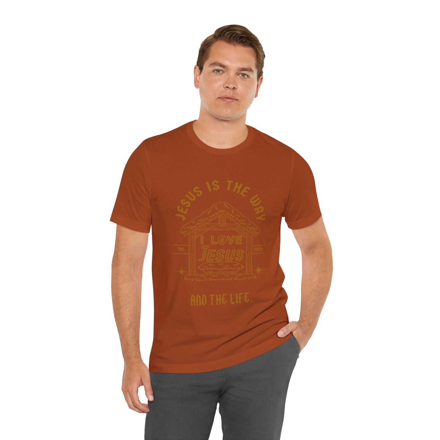 Jesus is the Way Inspirational Christian T-Shirt with Religious Graphics Ideal Religious Gift Ideas for men and Women.