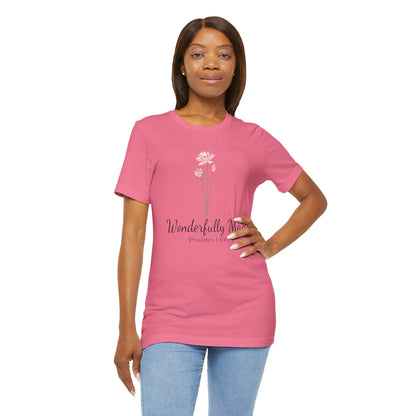 Wonderfully Made Spiritual Clothing for Daily Wear T-Shirt Ideal Christian Gift Ideas for Women