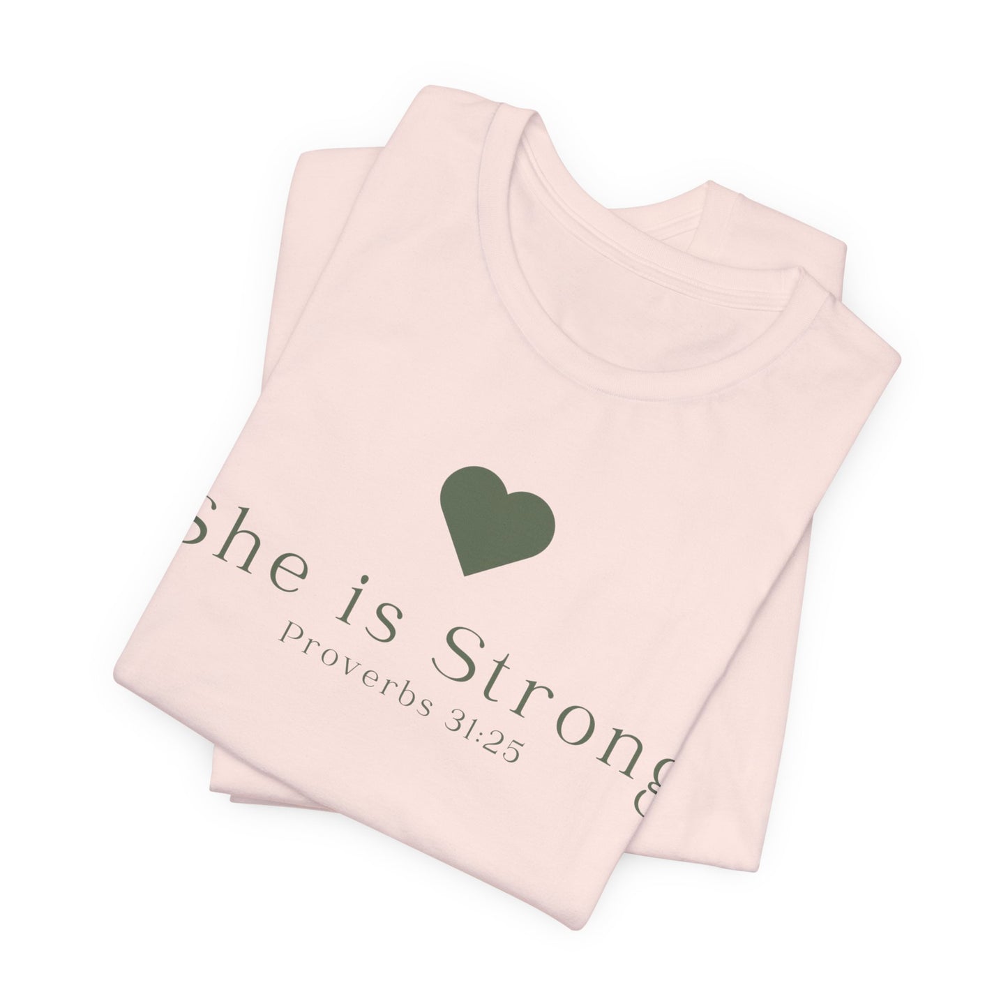 Christian Mom She is Strong Faith Inspired Christian T-Shirt Ideal Religious Gift Ideas for Women