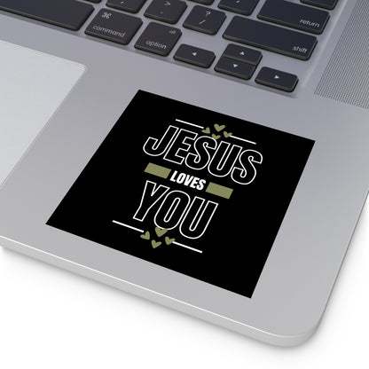 Christian Stickers, Jesus Loves You Sticker, Notebook Stickers, Christian Vinyl Sticker, Christian Decal for Water Bottle,